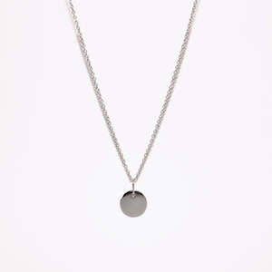 Necklaces & Pendants: Sterling Silver Engravable Disc Necklace