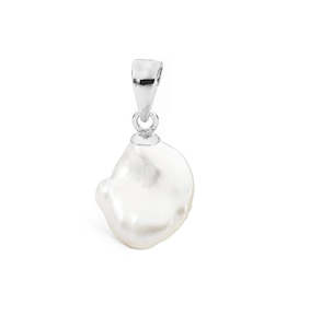 DEFAULT: Ikecho Sterling Silver Keshi Pearl Necklace