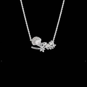 Fashion Jewellery: Sterling Silver Garden Fantail Necklace (Graceful)
