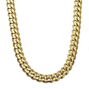 Mens Jewellery: Blaze Stainless Steel Gold Plated Cuban Link Chain