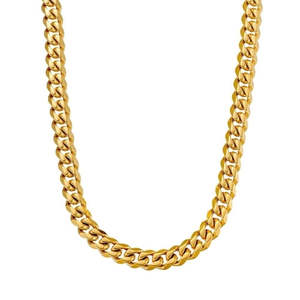 Mens Jewellery: Stainless Steel Gold Plate Heavy Cuban Chain