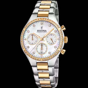 Gifts Under 500: Festina Boyfriend Style Crystal Set Chronograph Watch