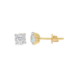 9ct Yellow Gold Cubic Zirconia Stud Earrings