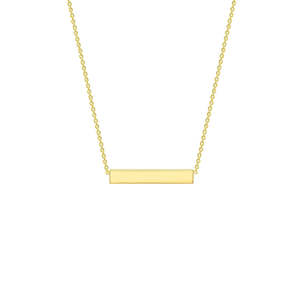 9ct Yellow Gold Horizontal Bar Necklace