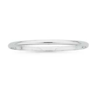 Solid Sterling Silver Round Bangle