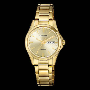 Watches: Ladies Citizen Watch Gold Tones with Bracelet Band