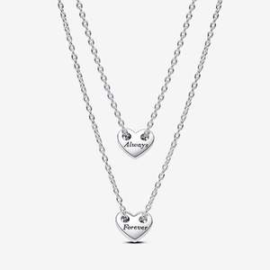 Discountable Items: Pandora Forever & Always Splittable Heart Collier Necklaces