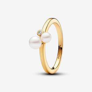 Discountable Items: Pandora Duo Treated Freshwater Cultured Pearls Ring