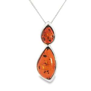 Sterling Silver Natural Baltic Amber Necklace