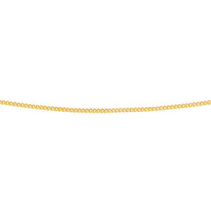 Gold Jewellery: 9k Yellow Gold Fine Curb Chain
