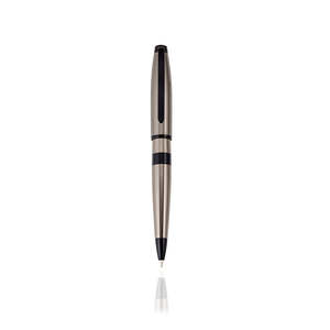 All Giftware: Polished Gun Metal Chrome+Black Ballpoint Pen