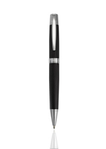 All Giftware: Silver - Black Mesh Ballpoint Pen