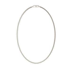 Fashion Jewellery: Silver-Tone Textured Hook Necklace