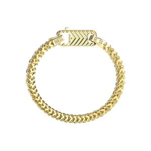 Fashion Jewellery: Gold-Tone Textured Hook Bracelet