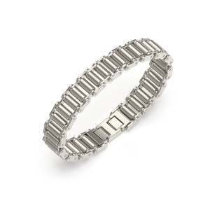 Fashion Jewellery: Silver-Tone Bicycle Chain Bracelet