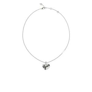 Fashion Jewellery: Silver-Tone Vintage Guess Heart Necklace