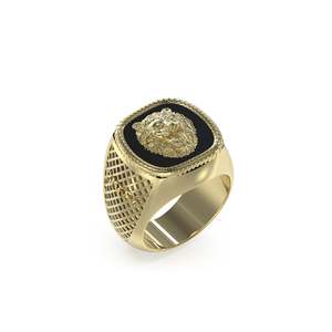 Mens Jewellery: GUESS Lion 18mm Signet Ring