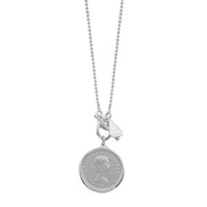 Silver Jewellery: Sterling Silver 80cm Ball Chain w/ Florin Coin - RRP $370