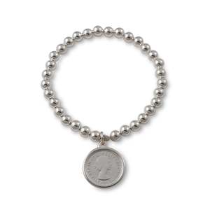 Silver Jewellery: STRETCHY SIXPENCE BRACELET