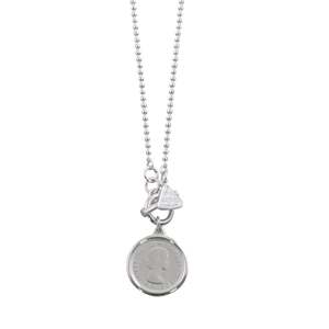 Silver Jewellery: SIXPENCE BALL CHAIN NECKLACE