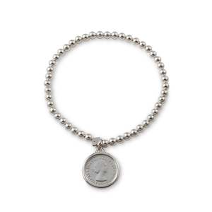 Silver Jewellery: STRETCHY THREEPENCE BRACELET