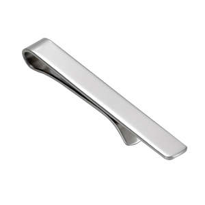 Silver Jewellery: Rhodium plated Sterling Silver Tie Slide 50mm