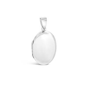 Necklaces Pendants: Sterling Silver Oval Locket Pendant 30x20mm