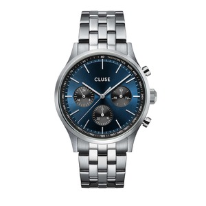 Watches: CLUSE Antheor Silver Link / Blue Jelly Watch