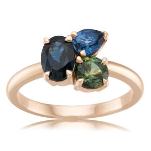 Jewellery Sapphire: 9k Yellow Gold Australian Sapphire Dress Ring