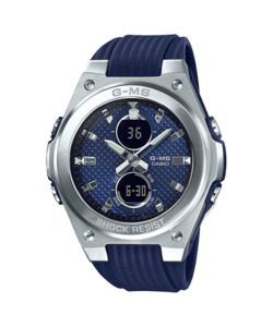 Baby G: Casio G-MS Series Silver and Blue Ana-Digital Watch