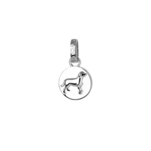 Sterling Silver Dog Pendant Charm (Loyal)