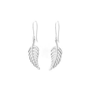 Sterling Silver Memento Fern Drop Earrings