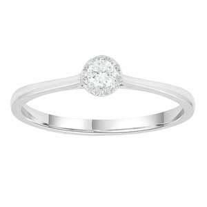 All Jewellery: 9k White Gold Diamond Solitaire Ring