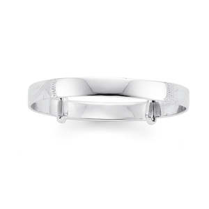 All Jewellery: Sterling Silver Engraved Child Expander Bangle