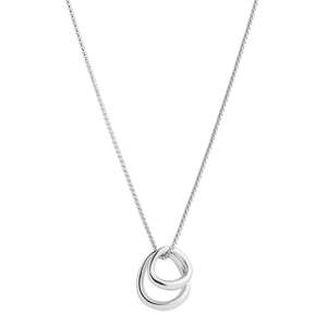 All Jewellery: Sterling Silver Double Ring Whisper Necklace