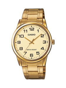 Casio Gents Gold Watch with Easy to Read Dial
