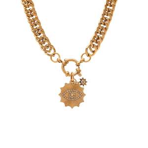 All Jewellery: Silk & Steel Gold Plated Nova Necklace