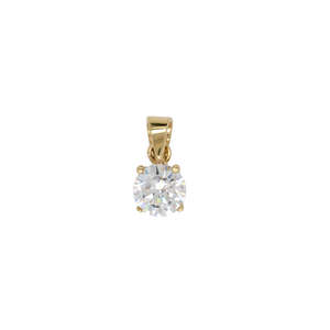 9ct Yellow Gold Cubic Zirconia Pendnat