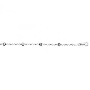 Sterling Silver Ball & Cable Chain Bracelet