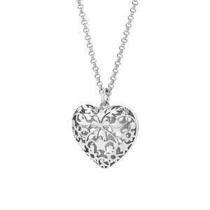All Jewellery: Sterling Silver Karen Walker Heart Thrills Filagree Necklace