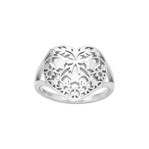 Sterling Silver Karen Walker Heart Thrills Filagree Ring