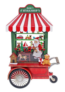 Gifts: Santa's Workshop Light Up Cart Decoration