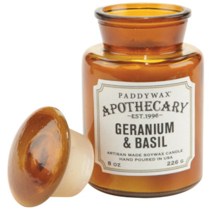 Stocking Stuffers: Paddy Wax Apothecary Candle - Geranium and Basil