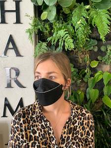 Face Masks: 4 layer 3d  Black Face Mask - 10 pack