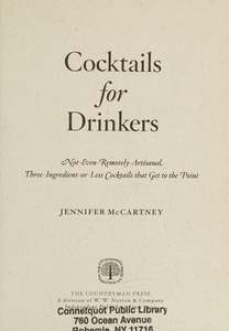 Jennifer Mccartney: Cocktails for Drinkers