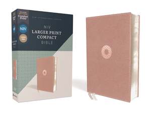 Zondervan: NIV, Larger Print Compact Bible, Leathersoft, Pink, Red Letter, Comfort Print