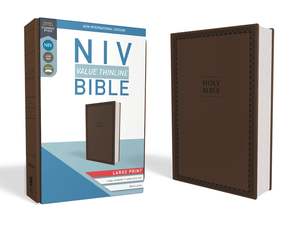 Zondervan: NIV, Value Thinline Bible, Large Print, Leathersoft, Brown, Comfort Print