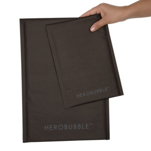 Black Compostable HEROBUBBLE Mailer - From Packs of 25
