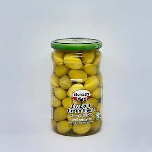 Olives: IKRAM Cracked Green Olive 700g