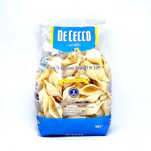 Pasta Noodles: DECECCO Conchiglioni Rigati Pasta 500g